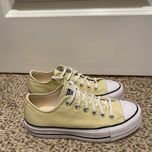 Pastel Yellow Platform Converse